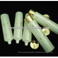 round cosmetic tube with plated cap